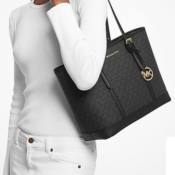 MICHAEL KORS
Jet Set Travel Logo Top-Zip Shoulder Tote
Bag BLACK MULTI Color - Picture 2 of 15